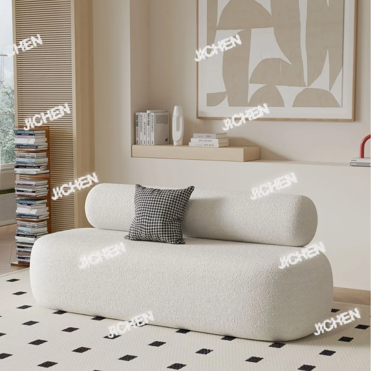 

Новый кожаный дизайнерский диван для небольшой квартиры, современной спальни, съемной комнаты, простой двух- или трехместной гостиной.