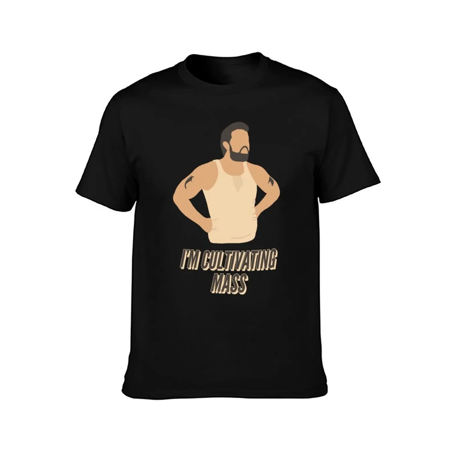 i’m not fat i’m cultivating mass! T-Shirt, Summer Casual Cotton Tee, Oversized Streetwear Tops, Vintage Graphic Print