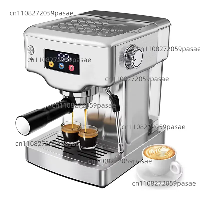 Italian semi-automatic espresso machine for small offices 20 bar pressure, stainless steel housing, heated espresso