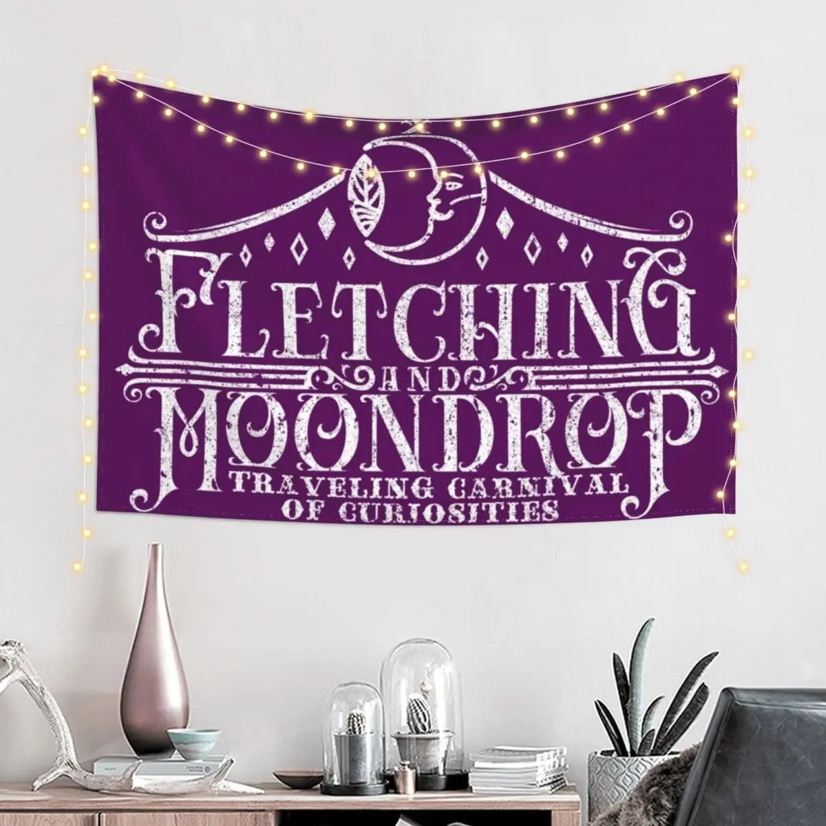 Fletching & Moondrop Traveling Carnival of Curiosities Tapestry Wallpaper Bedroom Wall Decor Home Decorations Aesthetic Tapestry