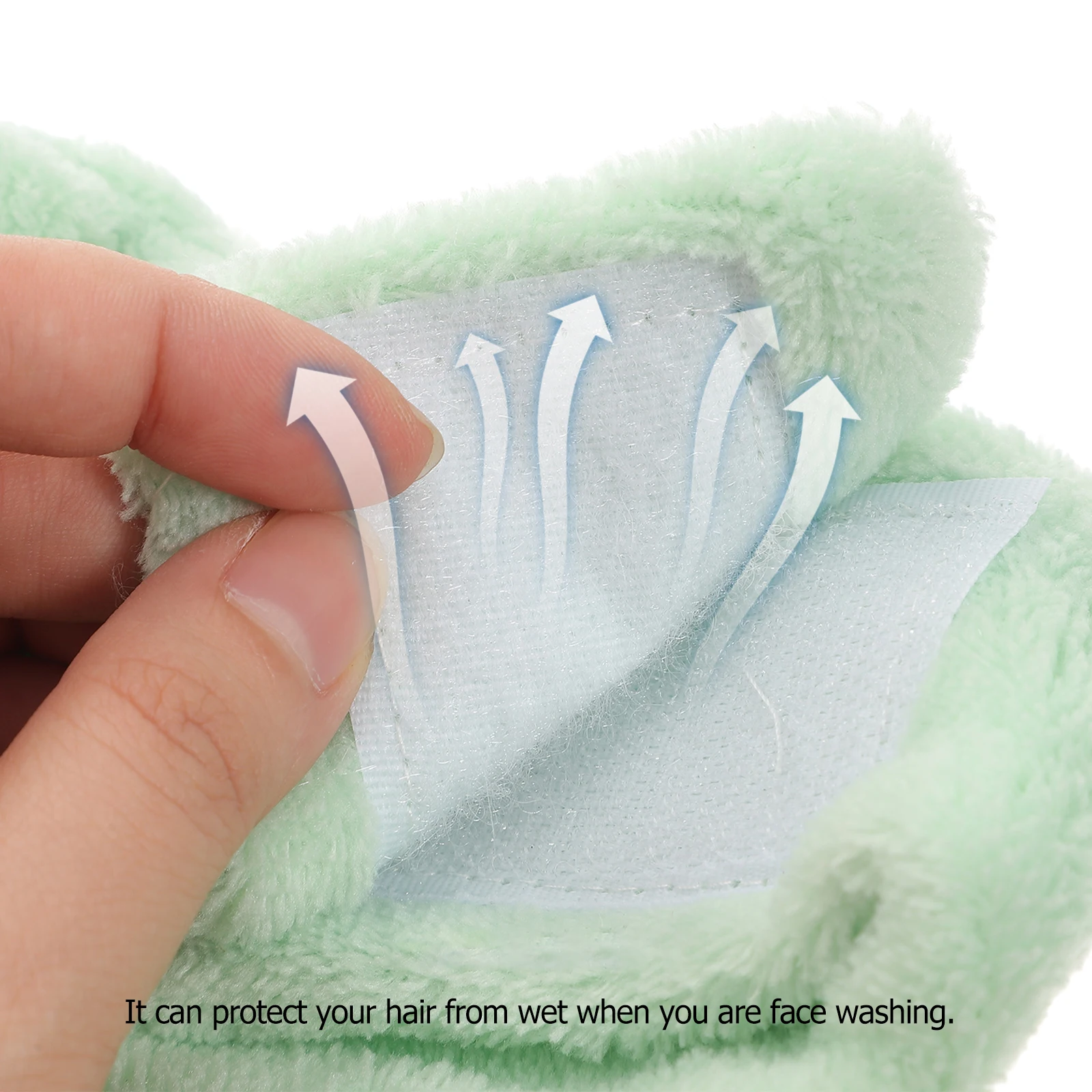 

Soft And Adorable Headband For Women Big Eyes Design Adjustable Makeup Hair Bands Mint Green Comfortable And Breathable Gift