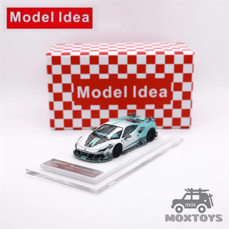 

Model Idea 1:64 F8 Tributo Mansory F8XX Blue White Limited299 Resin Model Car