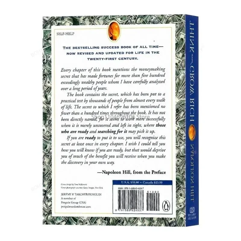 Classic Inspirational Novels Think and Grow Rich By Napoleon Hill Paperback in English