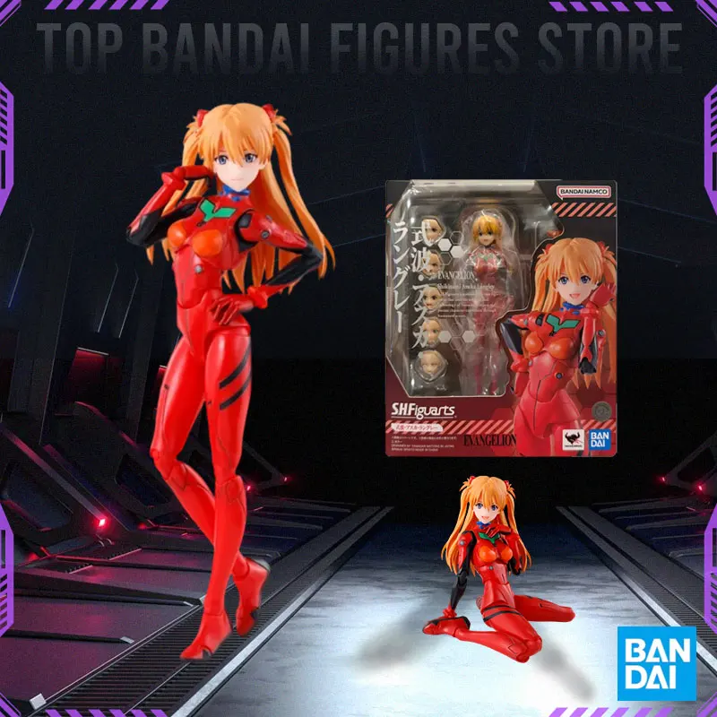 

Фигурка Bandai EVA NEON GENESIS EVANGELION SHF Шикина́ми Асука Лэнгли, оригинальная упаковка, коллекционная аниме-фигурка, игрушка, подарок