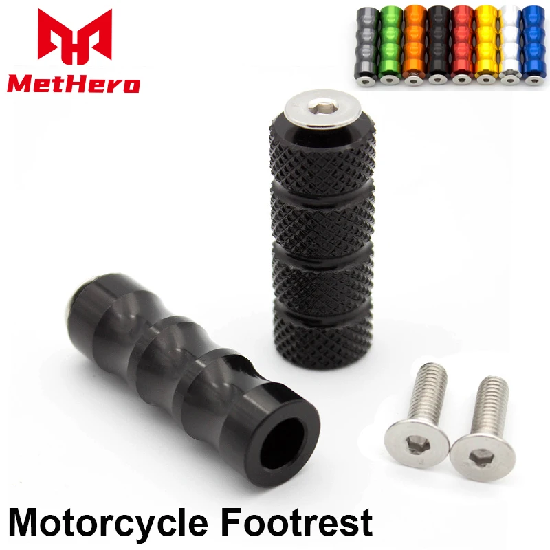 

M6 Universal Motorcycle Footrest Aluminum CNC Pedal Rearset Rest Foot Shift Peg Pedal For Yamaha/Honda/Suzuki/Ducati/Kawasaki