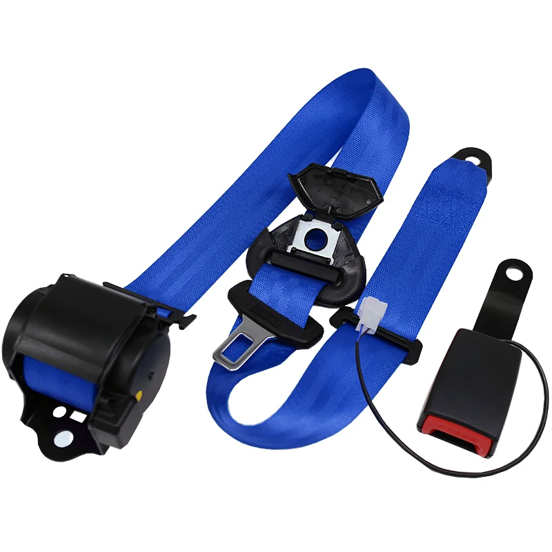 SAINUO E24 Sport Style 3Point Retractable Car Safety Belt with Steel Cable Buckle Universal for Forklift,Golf Cart,Aircraft Seat