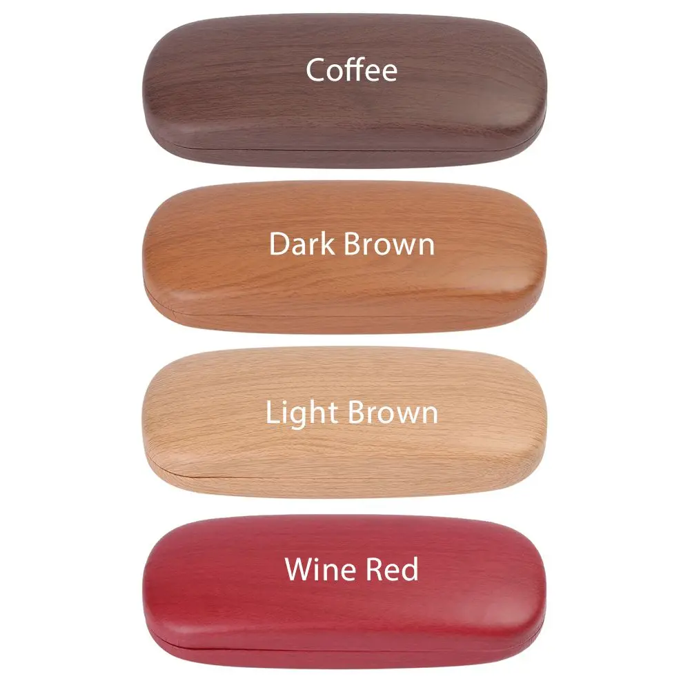 

Hard Shell Wood Grain Glasses Box Men Women Myopia Glasses Case Eyewear Protector Reading Eyewear Case With Velvet Lining