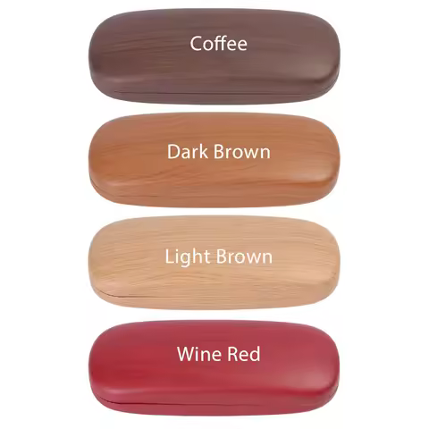 Hard Shell Wood Grain Glasses Box Men Women Myopia Glasses Case Eyewear Protector Reading Eyewear Case With Velvet Lining