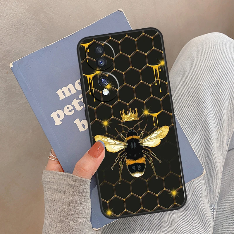 Honeycomb Honey Bee Case For Huawei Honor 70 50 X8 X9a Magic5 Lite P40 P20 P30 Pro P Smart 2019 Nova 9 Coque