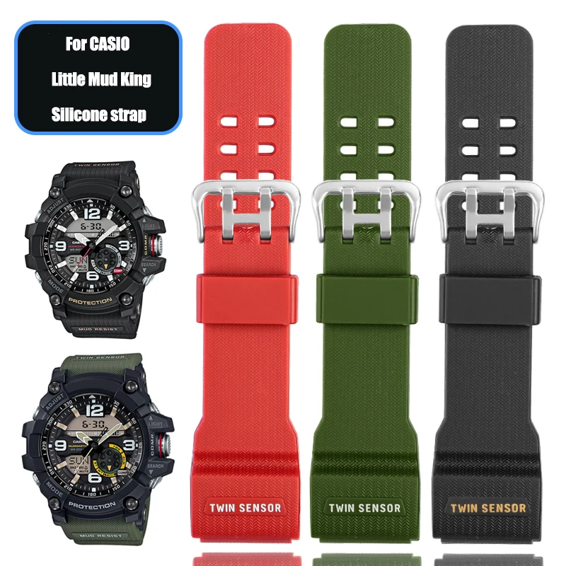 

Resin Silicone Watch Band For Casio G-SHOCK Little/Small Mud King GG-1000 GWG-100 GSG-100 Rubber Waterproof Sport Strap Bracelet