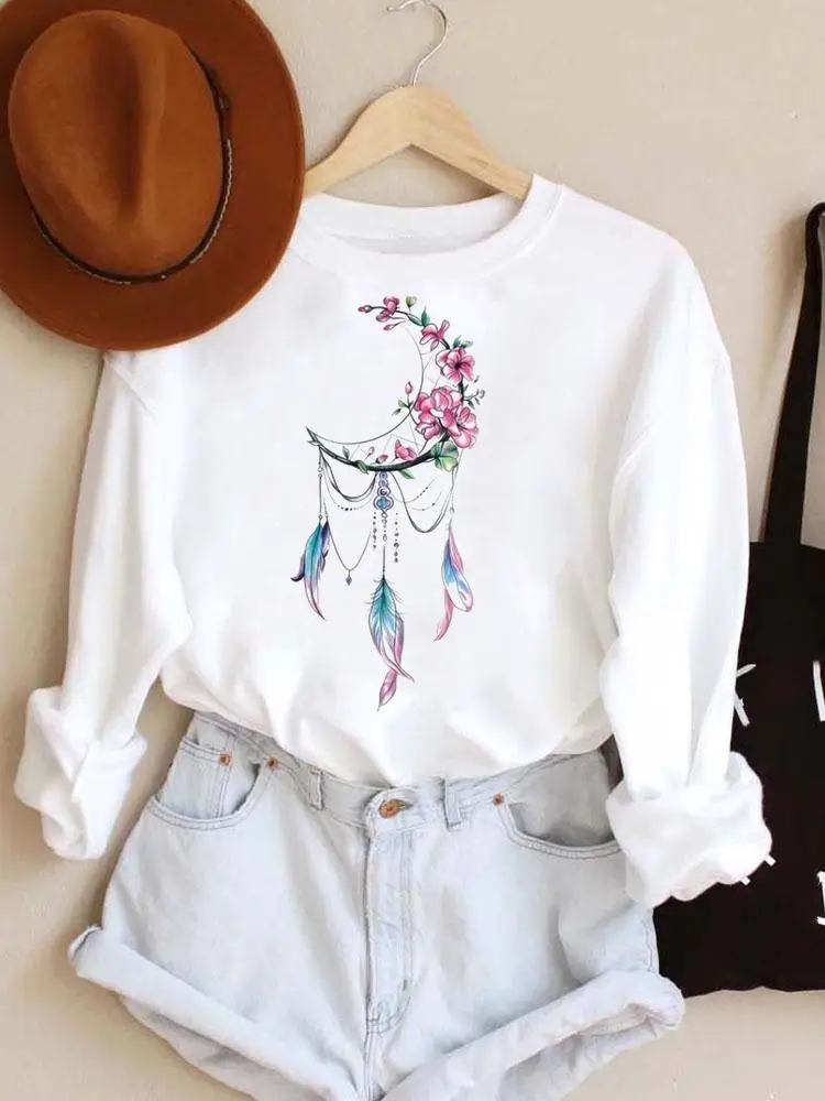 Spring Autumn Winter Woman Female Fashion Casual Sweatshirts Ladies Womens Book Flower Cute Pullovers Clothing Hoodies