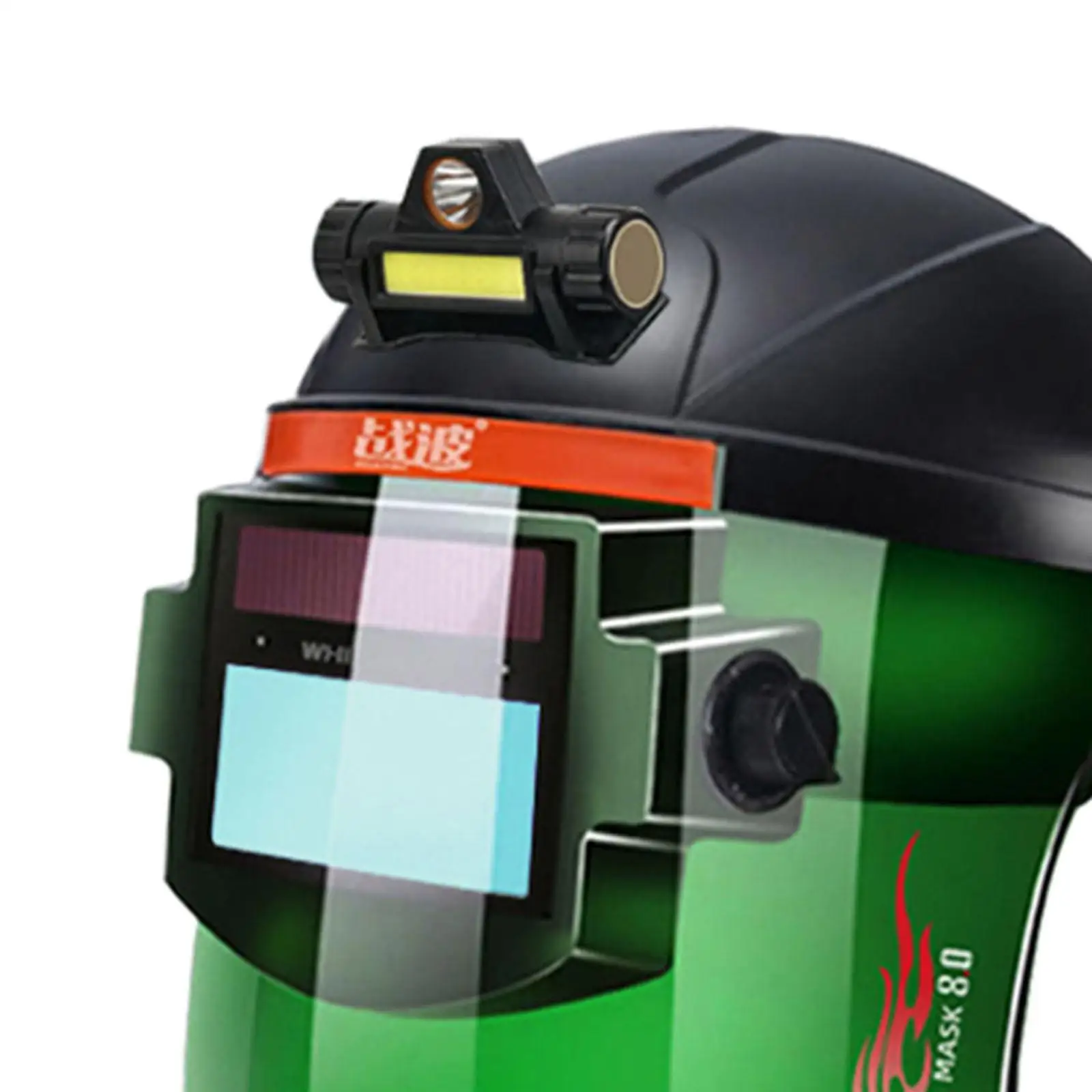 Helm las tenaga surya gelap otomatis, tudung profesional untuk menggiling