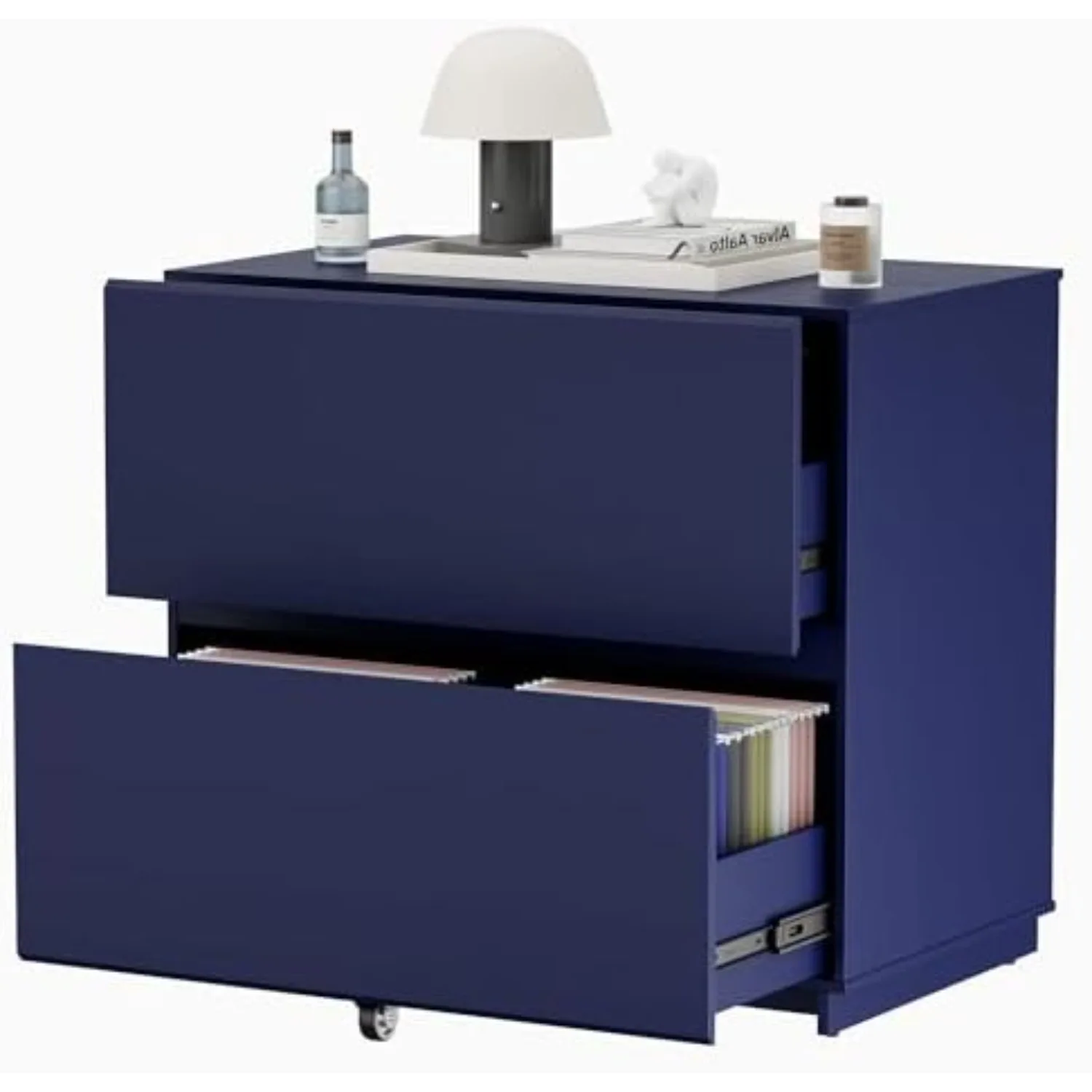 2 Drawer Lateral File Cabinet for Home Office, 31.5W*28.7H | Wood Filing Cabinet with Ample Storage, Doubles as Printer