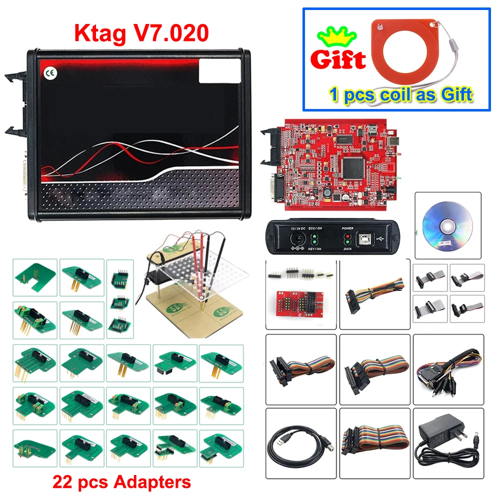 ECU Car Tool For Kess V2 V5.017 EU Version SW V2.8 Red PCB Online Support 140 Protocol No Token Limited For KTAG Firmware V7.020