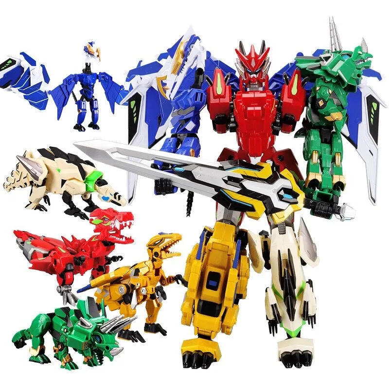 HYPERLIMIT MECH KING BLAZING VANGUARD Dragon Force Transform Combined Robot Action Figures Dinosaur Deformed Model Kids Gift