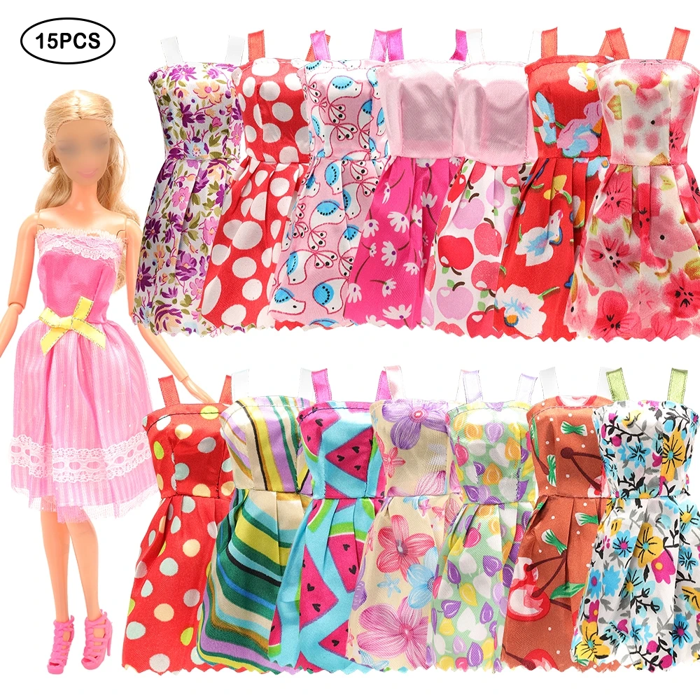 Barwa 75 Pcs Fashion For 11.5 inch Doll Clothes and Accessories=15 Pcs Fashion Dress 40 accessories 10 shoes 10 bags(NO Doll)