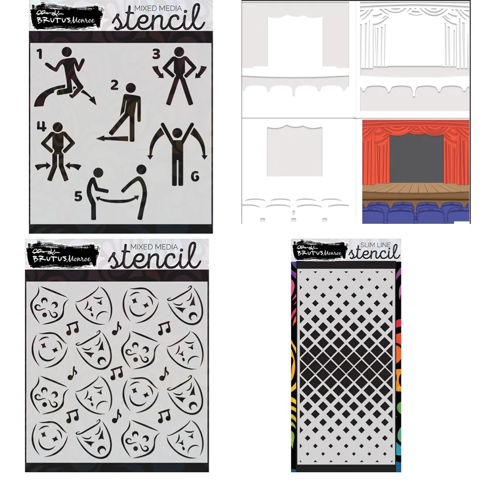 Fancy Let's Dance Theater Life Stencils Pattern Graffiti Drawing Tool Spray Painting Template DIY Window Scrapbooking Decor