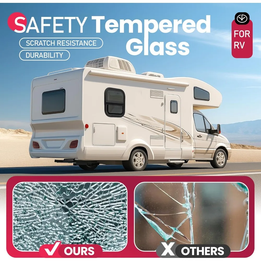 Jendela Geser Vertikal Pengganti dengan Jaring dan Cincin Trim untuk Trailer Kargo dan Perjalanan