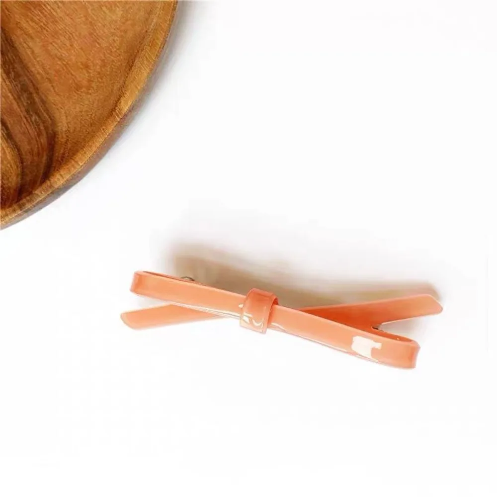 Schicke Haarspangen mit Schleife, einfarbig, Acetat-Haarklammer, Haarnadel, niedlich, süß, einfach, Schleife, Knoten, Fliege, Seitennadeln, Damen-Haar-Accessoires – Detail 13