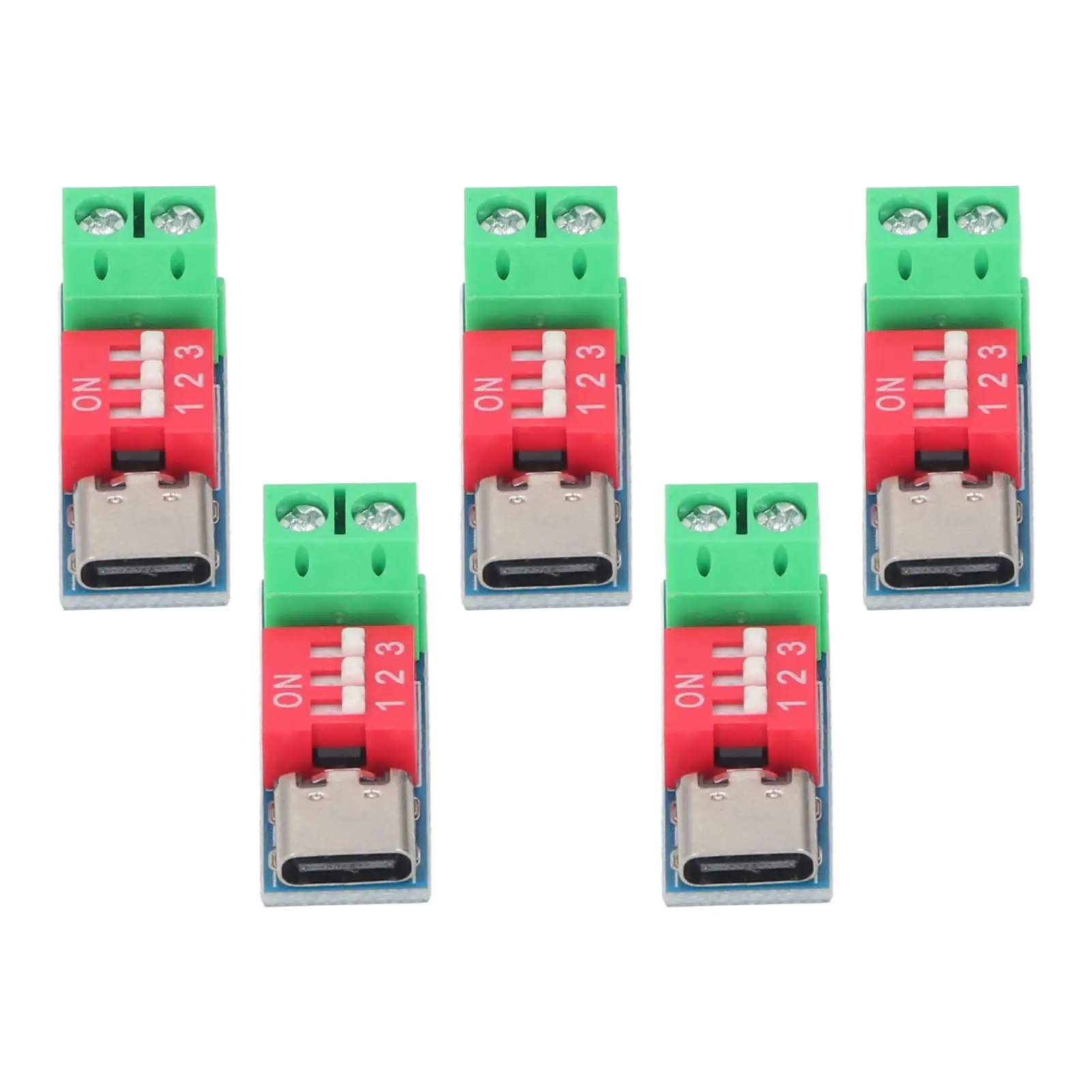 Módulo de Placa de Activación USB C PD de 5 Piezas, Módulo de Carga Rápida, USB Tipo C a 5V9V12V 20V, Módulo de Potencia para Diversos Dispositivos