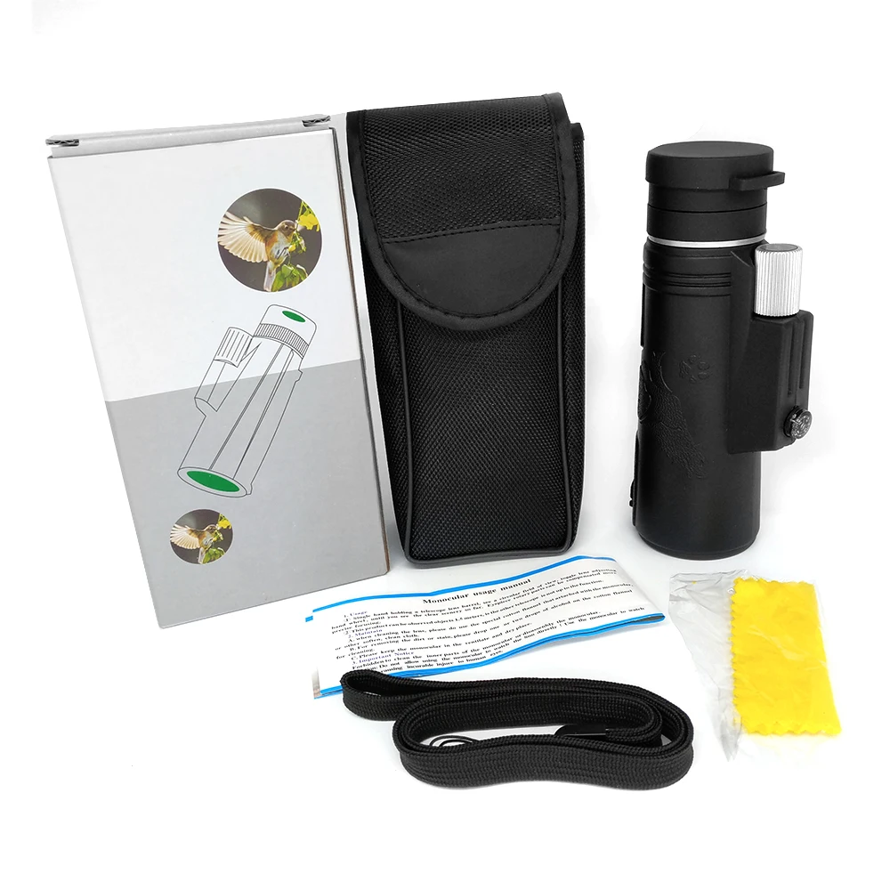 Fixed Focus Monocular 12X50 16x52 Telescopio Monocular Scope