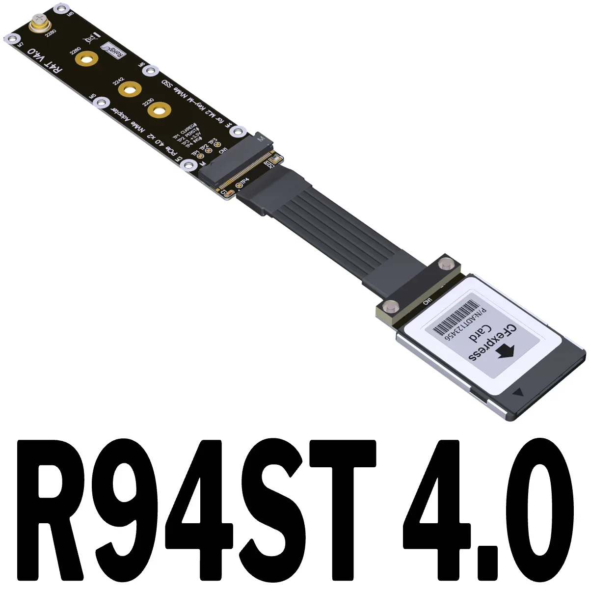 

R94ST 4.0 CFexpress Type B To M.2 NVMe 2280 Key-M SSD PCIe 4.0 Riser Cable CF Express Adapter For Canon R5 Nikon Z6Z7 XBOX Card