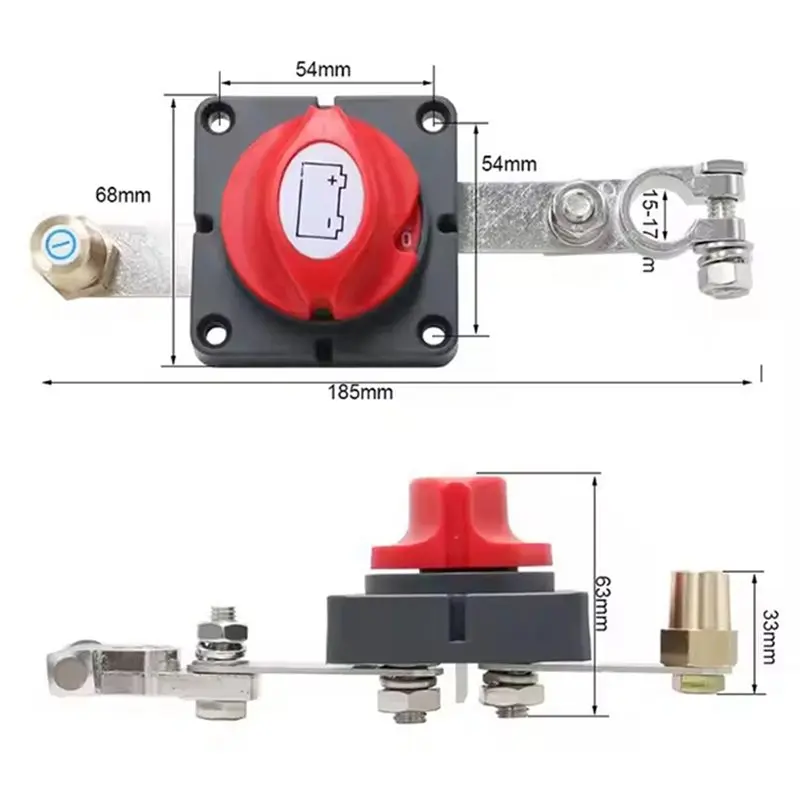 CYCLI-Top Post For Marine, RV, ATV 12V-48V,On/Off Battery Disconnect Switch Master Power Cut Off Switch