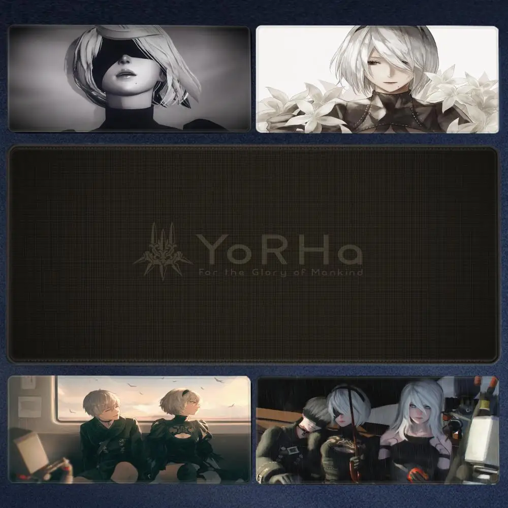 

Gaming Nier Automata 2B Mousepad PC Antislip Carpet XXL Laptop Desk Mat Locking Edge Computer Expansion Pad Keyboard Accessories