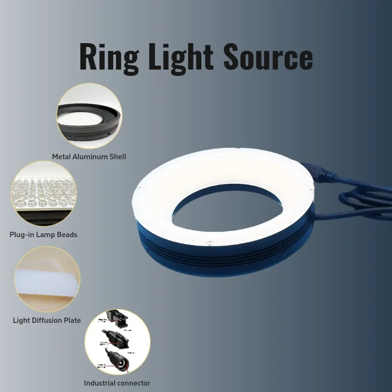 High Uniform Industrial  Automatic Inspection LED Outer Diameter 180mm Ring Shadowless  Light Source