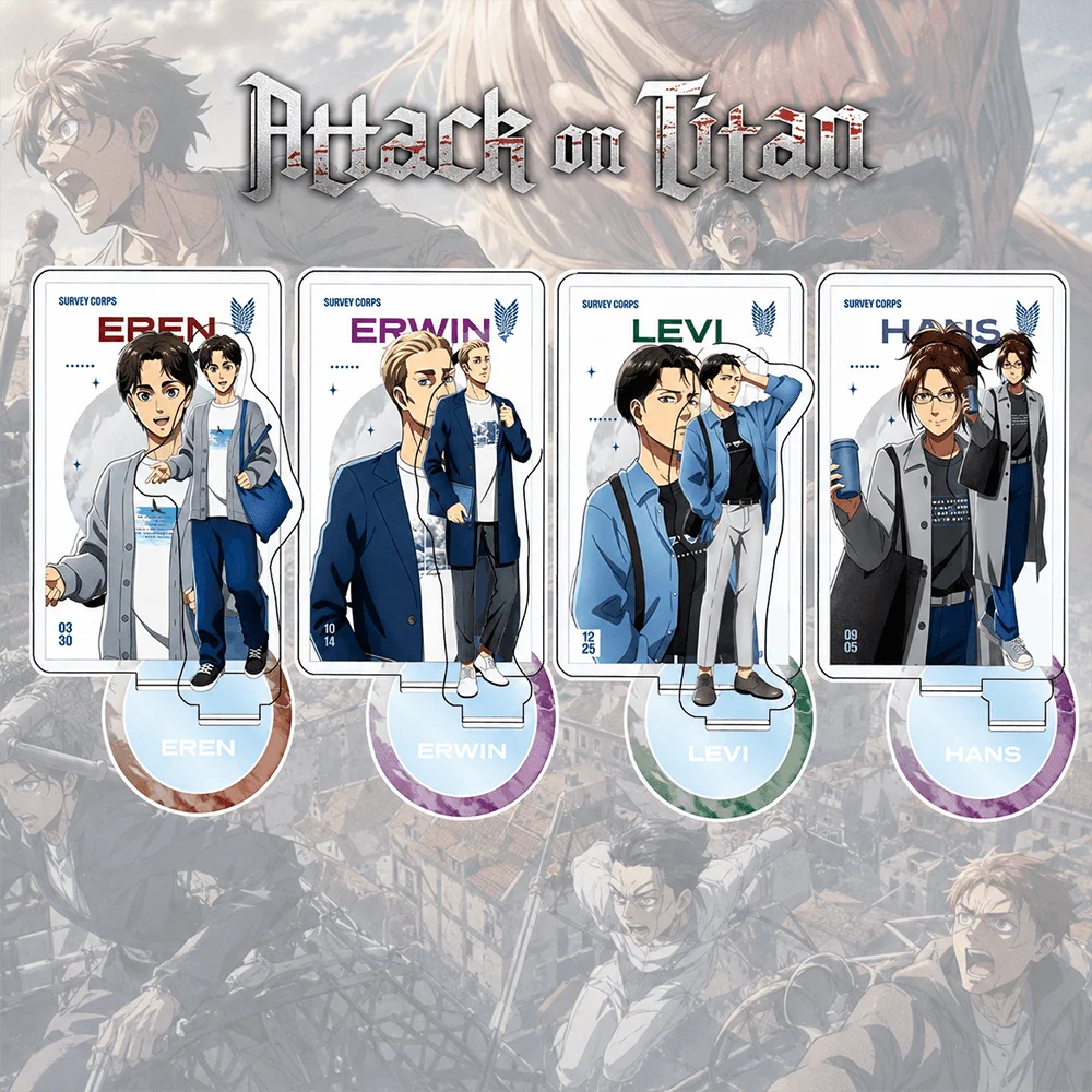 Акриловая-подставка-брелок-attack-on-titan-Эрен-Йегер-Леви-Аккерман-15-см-аниме-фигурка-декор-для-стола-коллекционный-подарок