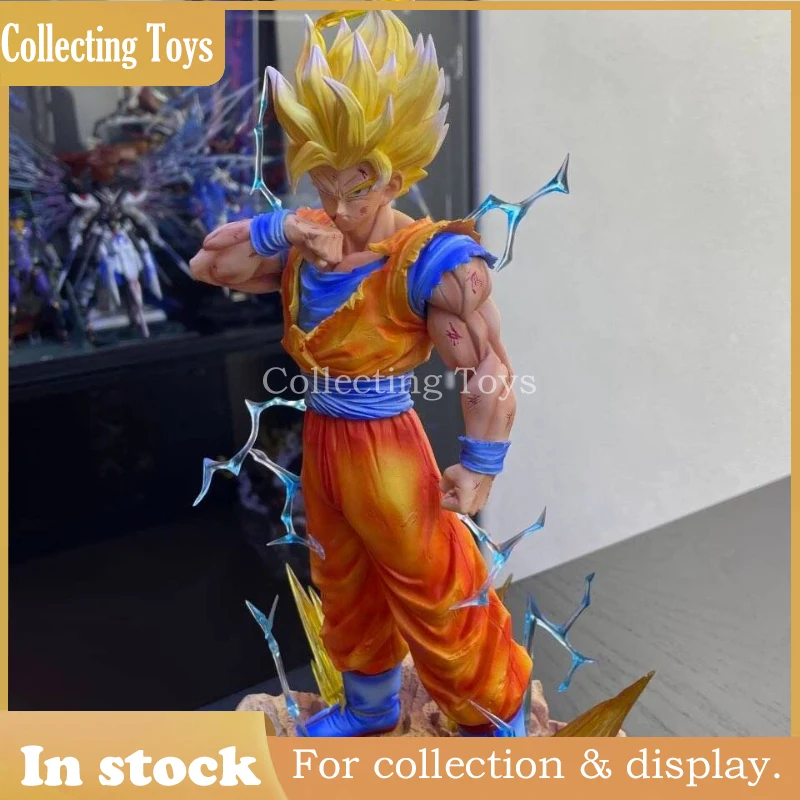 

In Stock Anime Dragon Ball Z Son Goku Ssj2 Figures Led Base Super Saiyan 2 Goku Pvc Action Figures Collection Models Toys Statue