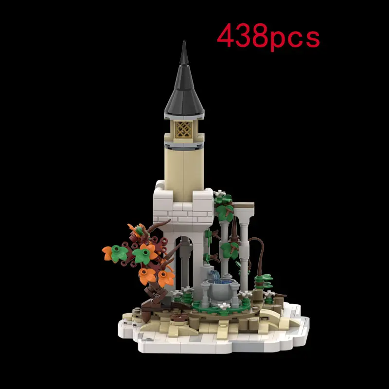 

MOC-231787 сборка мелких частиц, строительные блоки, замок, башня на скалах, модель здания, игрушка, подарочный набор, украшение