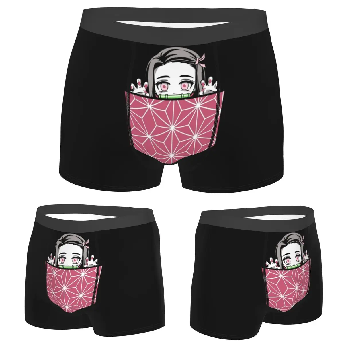 

Трусы-боксеры, шорты в моем кармане, трусики «Убийца демонов», мужское дышащее нижнее белье для мужчин, подарок бойфренду