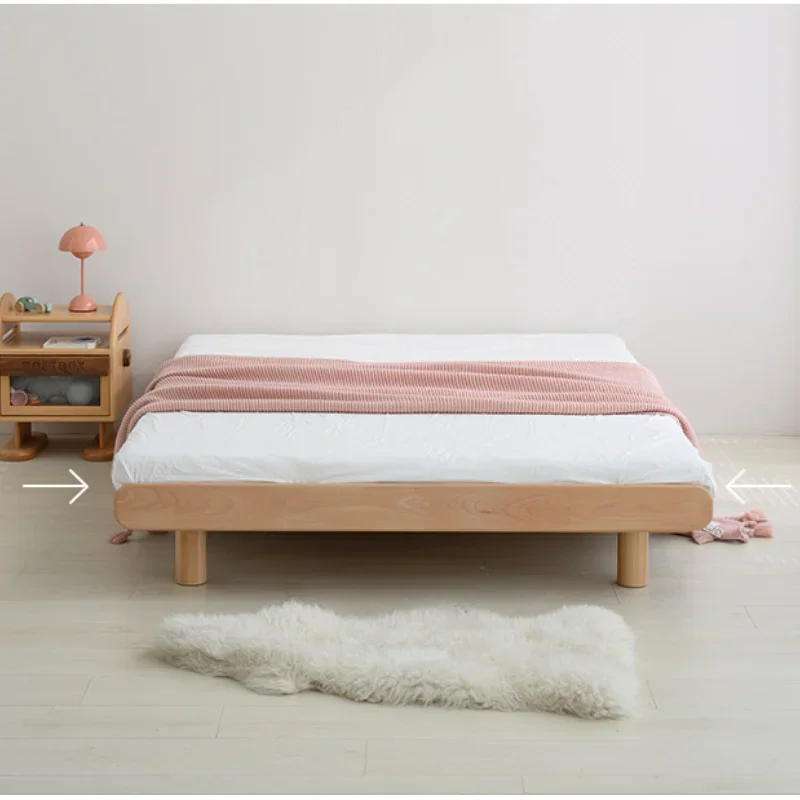 Grassland bed air solid wood Montessori children's bed soft bag bedside backrest integrated removable boys and girls