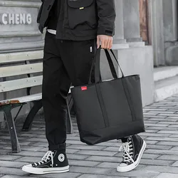 Men's Handbag Japanese Tote Oxford Cloth Fashion Shoulder Bags for Man 2026 Luxury Designer Large Student Black Male Casual Hand