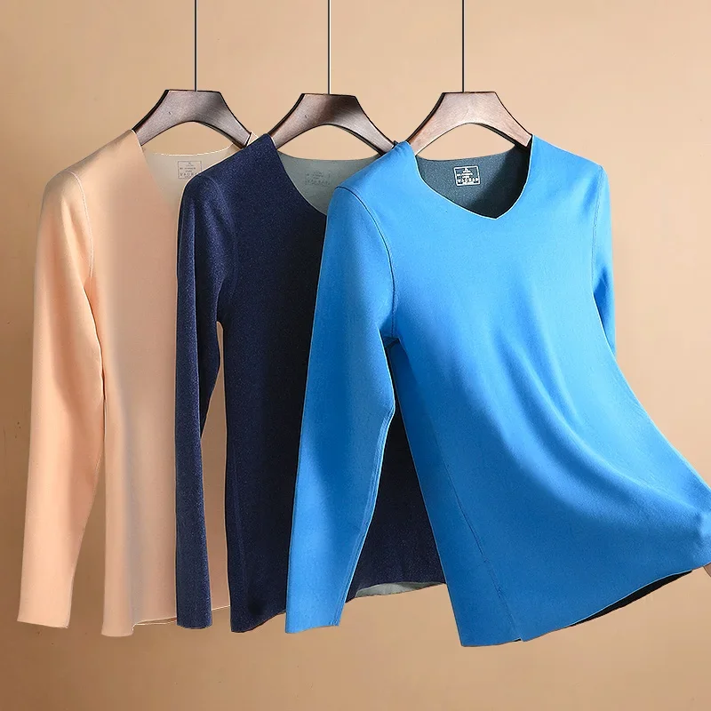 1pc Modal men's thermal underwear, men's seamless cold-proof basic style base layer top, single-piece upper garment long-sleeved