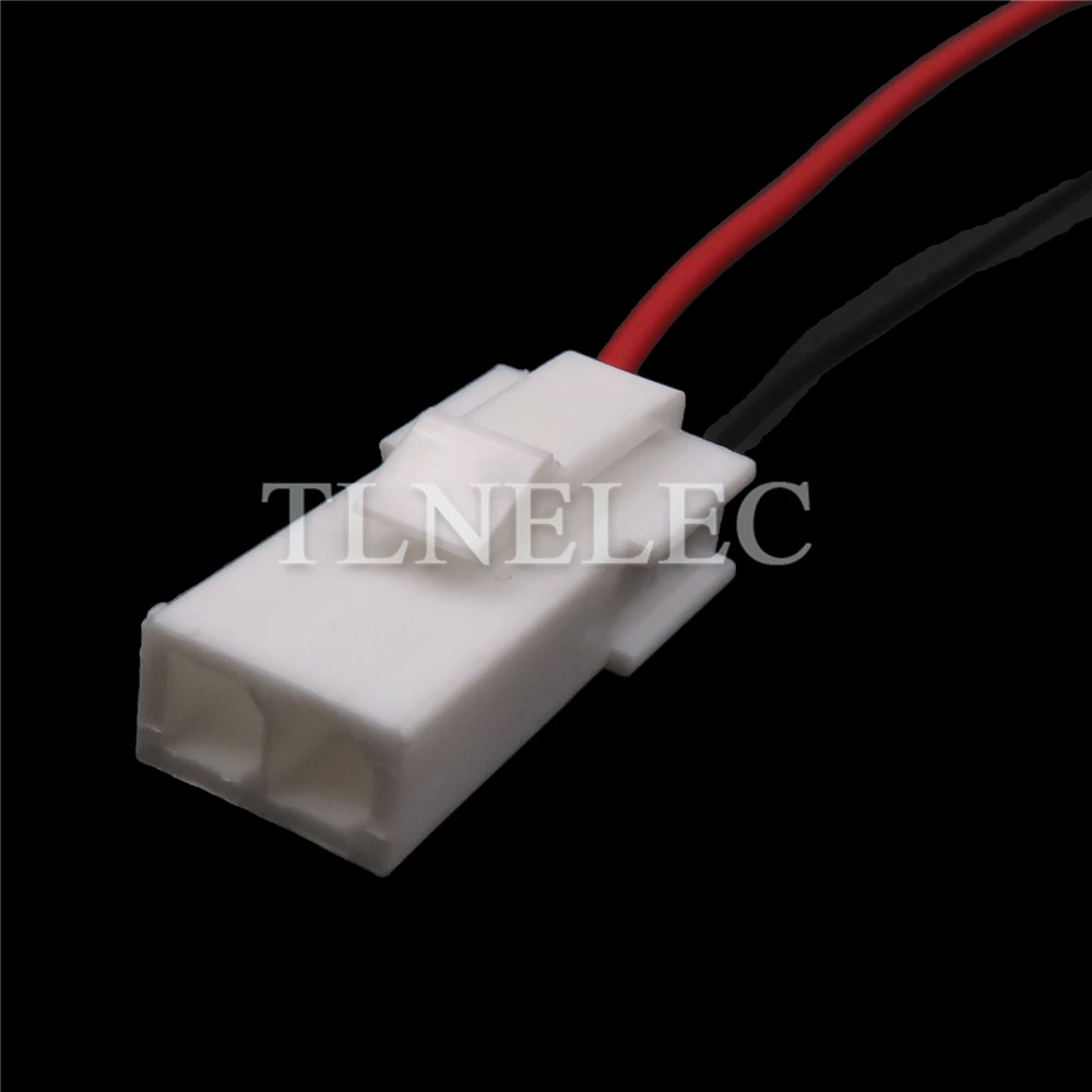 2 Pin Way Motor White Socket with Wires Auto Electrical Machine Plug 4.14mm FL Unsealed Connector Kits