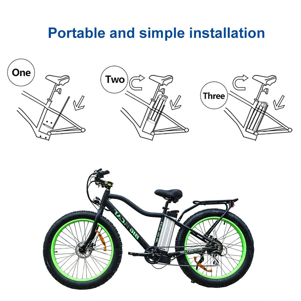 48V Lithium Battery Pack 36V/52V/60V/72V Silver Fish E-Bike Electric Bicycle 1500W 20/30/40/50Ah 18650 Battery Pack With Charger