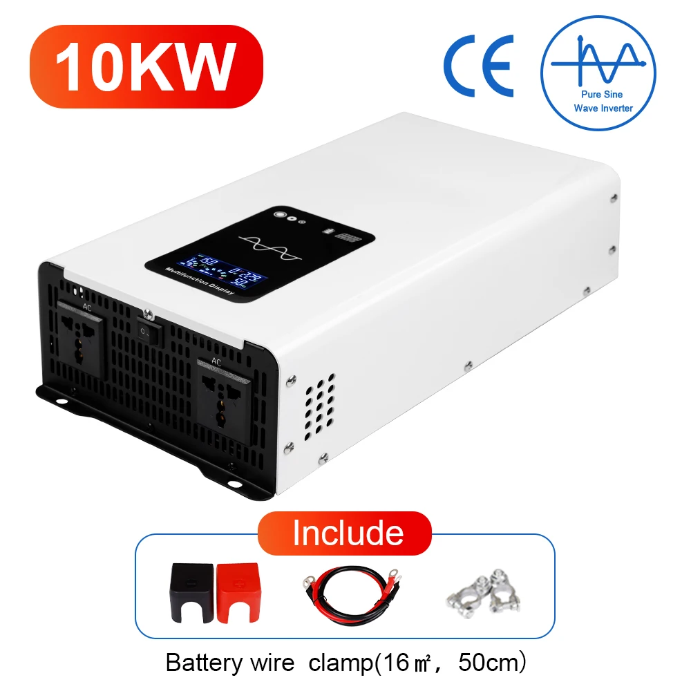 12V 24V 60hz Pure Sine Wave Inverter 10KW 7000W 6000W 5000W DC to AC Solar Converter Car Solar Inverter RV Vehicle Inver