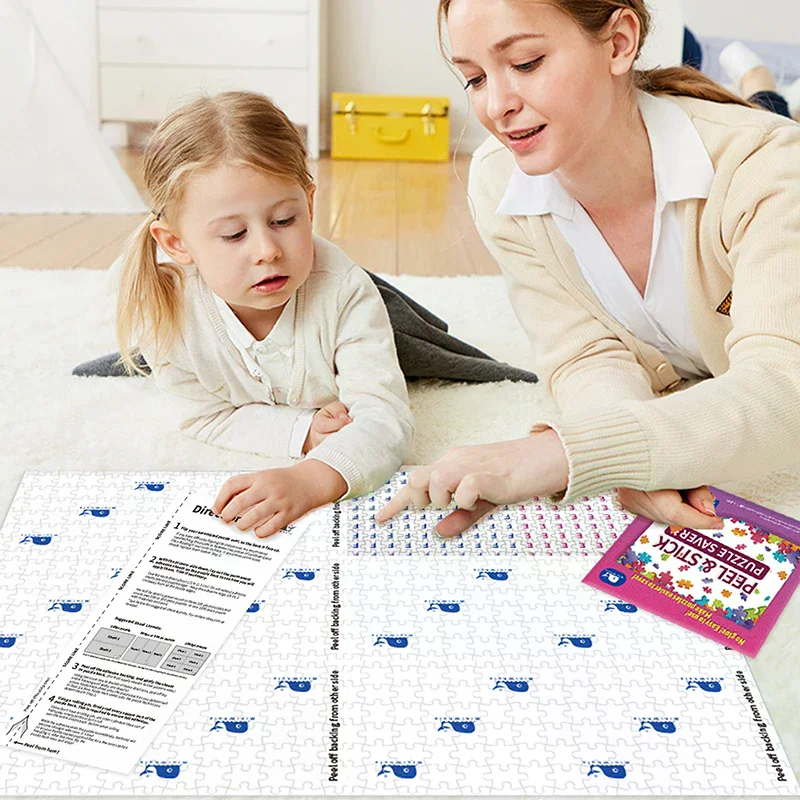 

Jigsaw Puzzle Saver Glue Sheets 6 Sheets Preserve 1,000 Piece Puzzles Up To 29 X 21.5in With 2 Adhesive Wall Hangers