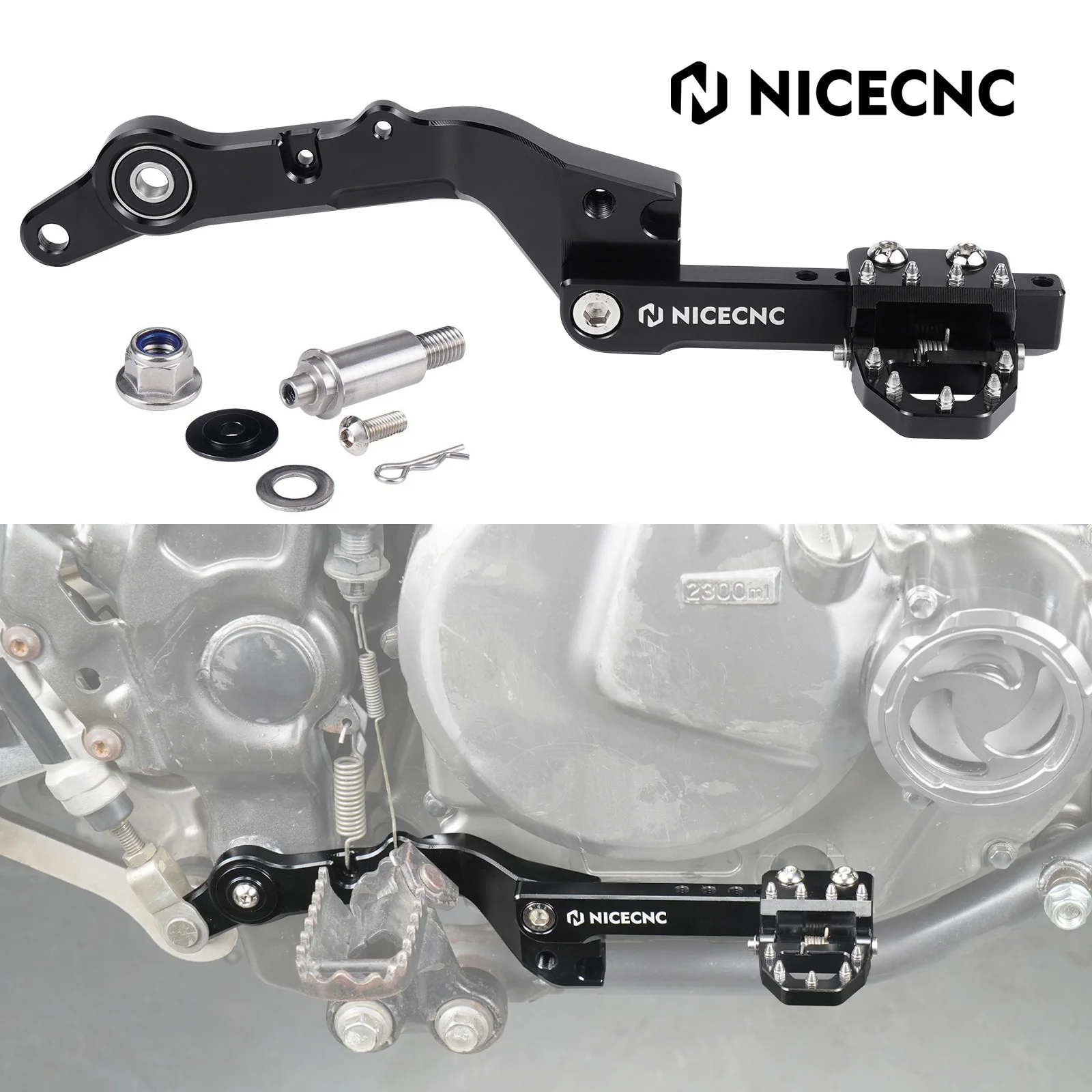 

Motorcycle 1" Lowering Brake Lever for Suzuki DR650 S DR650 SE DR 650 1996-2024 2025 DR650S DR650SE Stepped Tip Brake Pedal