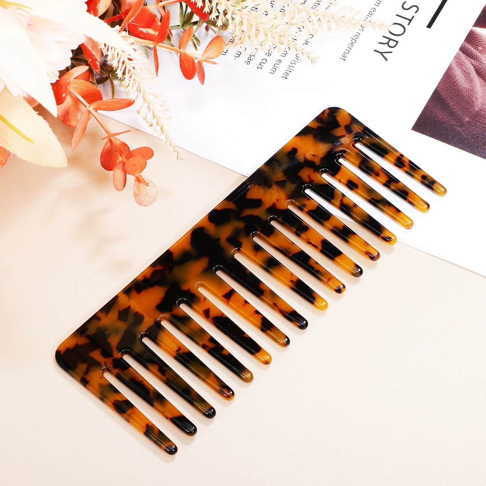 Anti Static Hair Comb for Women and Men Premium Acetate Wide Tooth Detangling Comb Styling Tool for Curly Thick Fine Hair Wet Or