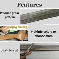 1 Roll 1m/3m PVC Wood Grain Floor Transition Strip, Self-adhesive Edge Decorative Strip, Modern Floor Threshold Divider 3