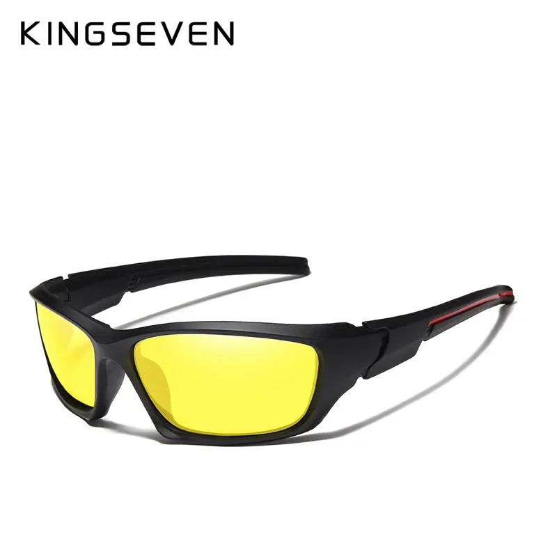 Ship From Spain KINGSEVEN Fashion Polarized UV400 Sunglasses Men Cycling Designer Driving Sun Glasses Goggles Night Vision Lense