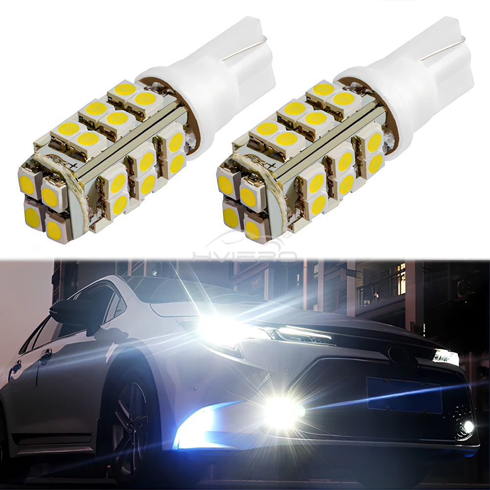 10X T10 W5W White Red 3528 28LED Car Auto Turn Signal Side Wide Wedge Tail Led Trunk Lamp Dome Reading Light License Plate lamp