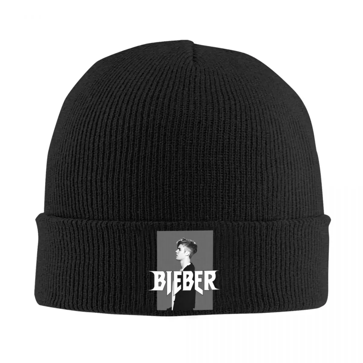 Justin Bieber Box Logo Knitted Hat for Women Men Beanies Autumn Winter Hats Acrylic Warm Caps