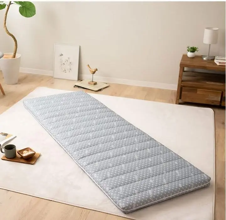 

Foldable Hybrid Futon Mattress, High-Resilience Urethane Foam 150N With Washable Padded Cover, Japanese Daybed-Size (26X71In)