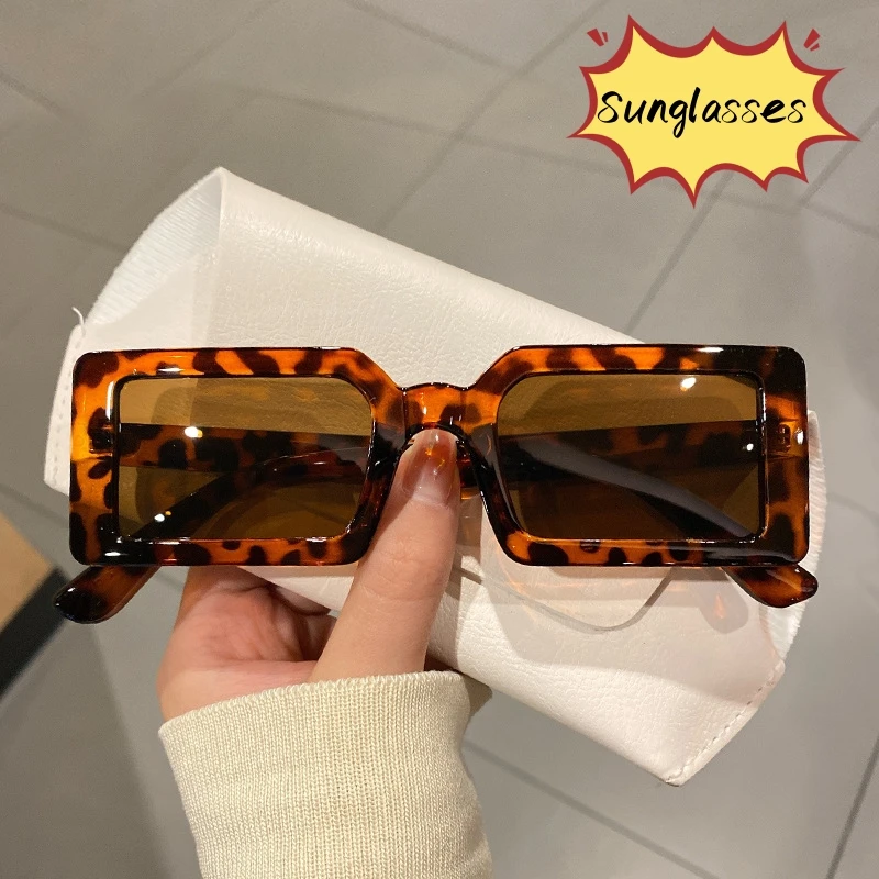 New Trend Summer Outdoor Travel Sun Shades Eyewear Women Men New Vintage Rectangle Sunglasses  UV400 Sun Glasses Oculos De Sol