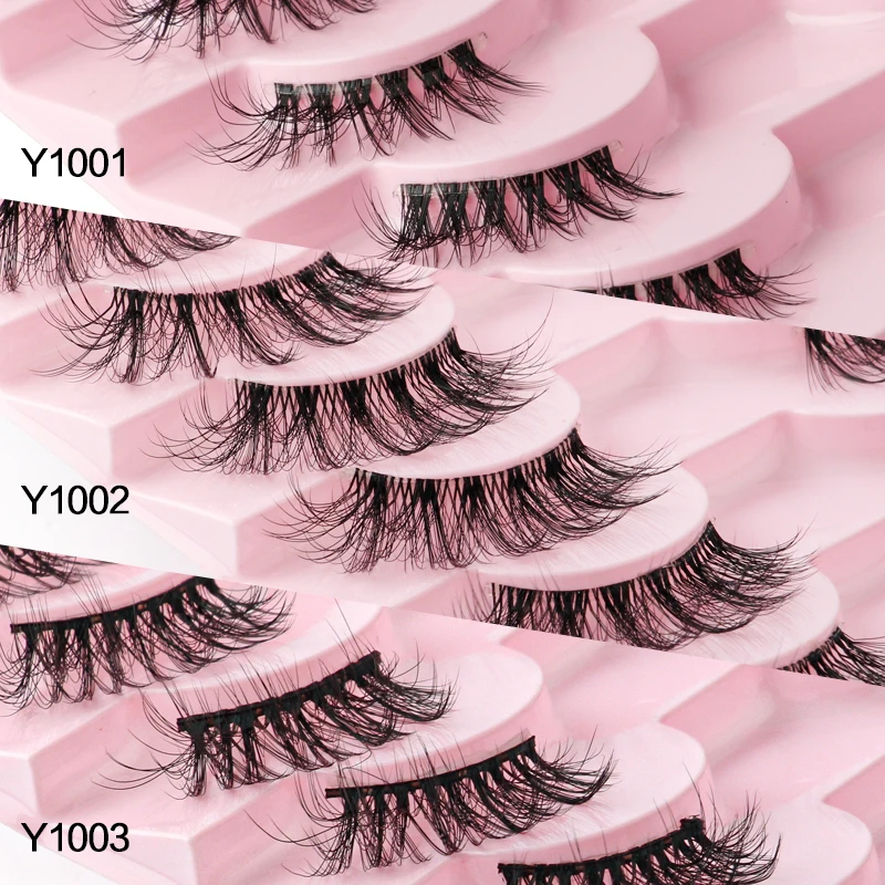 YSDO 3/5/10 Pairs Half Eyelashes  Eye End Extension Winged Cat Eye Lashes Soft Natural Makeup Tool  Fluffy Faux Cils maquiagem