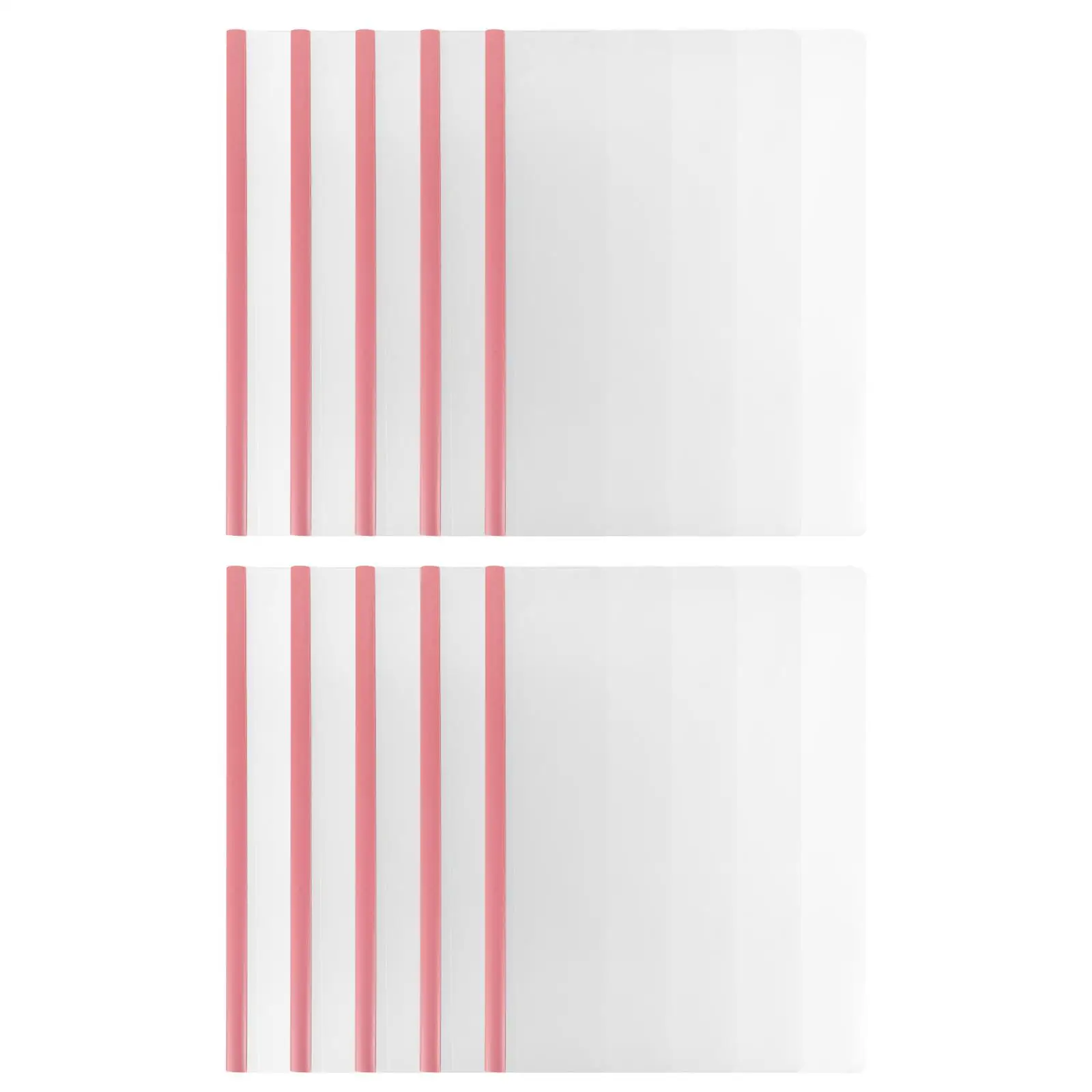 

10 Pcs Clear Report Covers Sliding Bar Files Organizer Birth Certificate Holder Test Paper Resume Folder PP Material